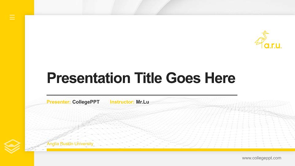 Anglia Ruskin University Thesis Proposal/Graduation Defense PPT Template16:9 ratio PPT effect preview image