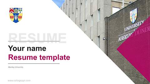 Abertay University Resume PPT Template