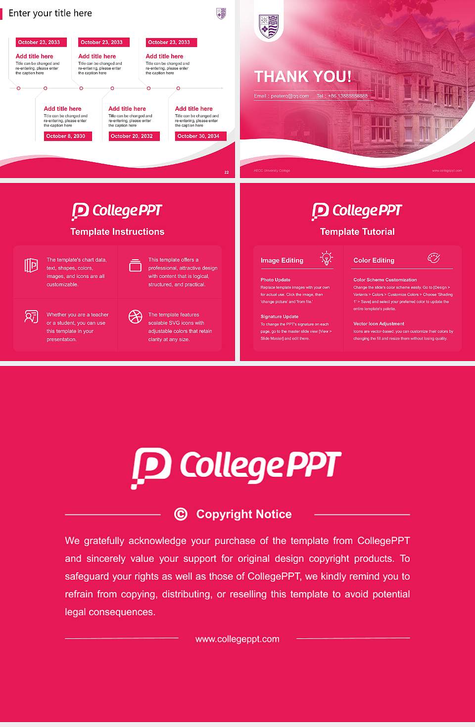 AECC University College Lecture Sharing and Networking Event PPT Template4:3 ratio PPT effect preview image4