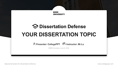 BIMM University Graduation Thesis Defense PPT Template