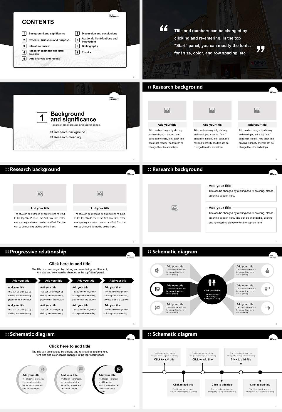 BIMM University Graduation Thesis Defense PPT Template16:9 ratio PPT effect preview image2