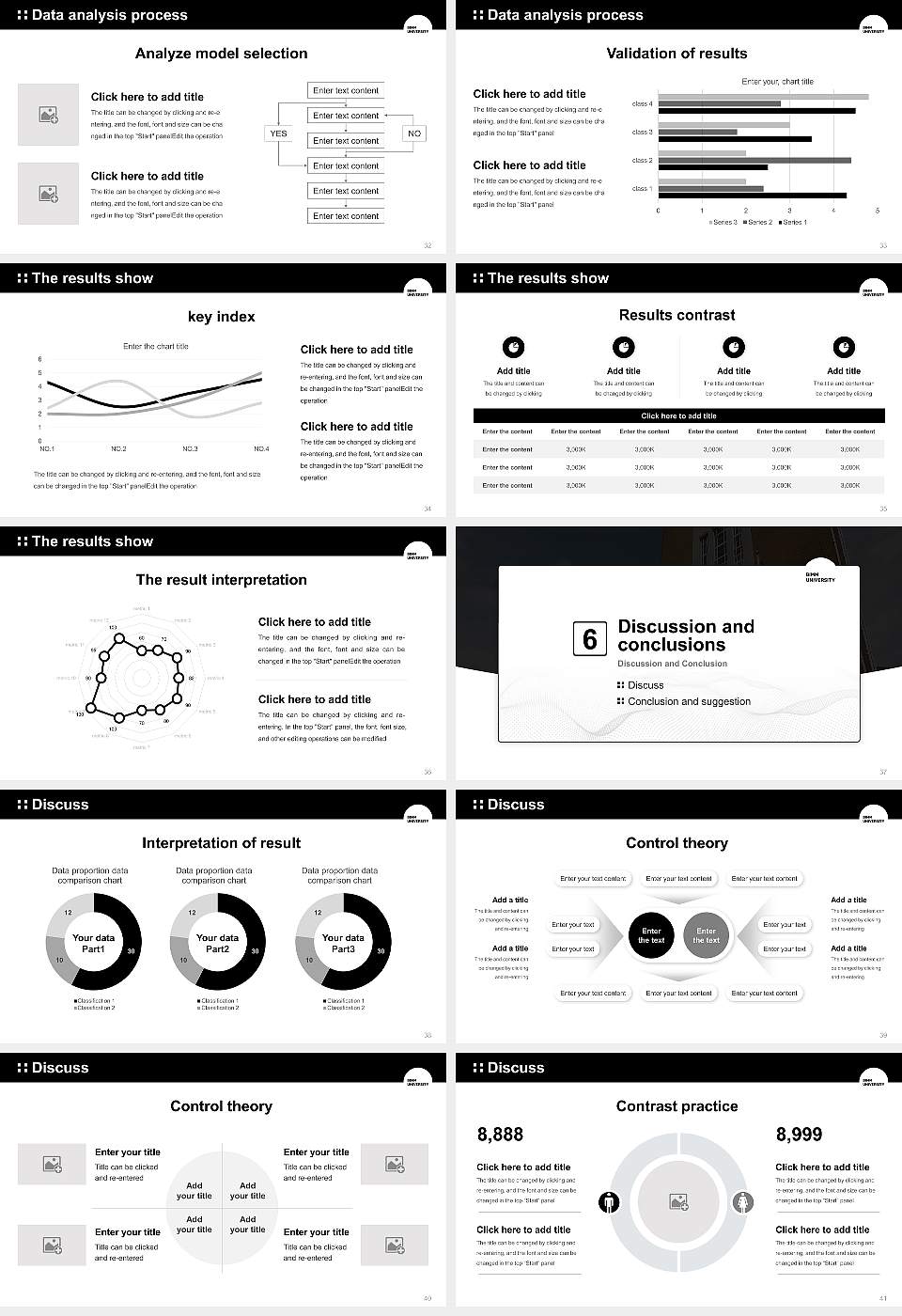 BIMM University Graduation Thesis Defense PPT Template16:9 ratio PPT effect preview image5