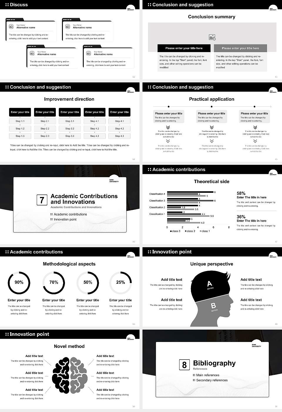 BIMM University Graduation Thesis Defense PPT Template16:9 ratio PPT effect preview image6