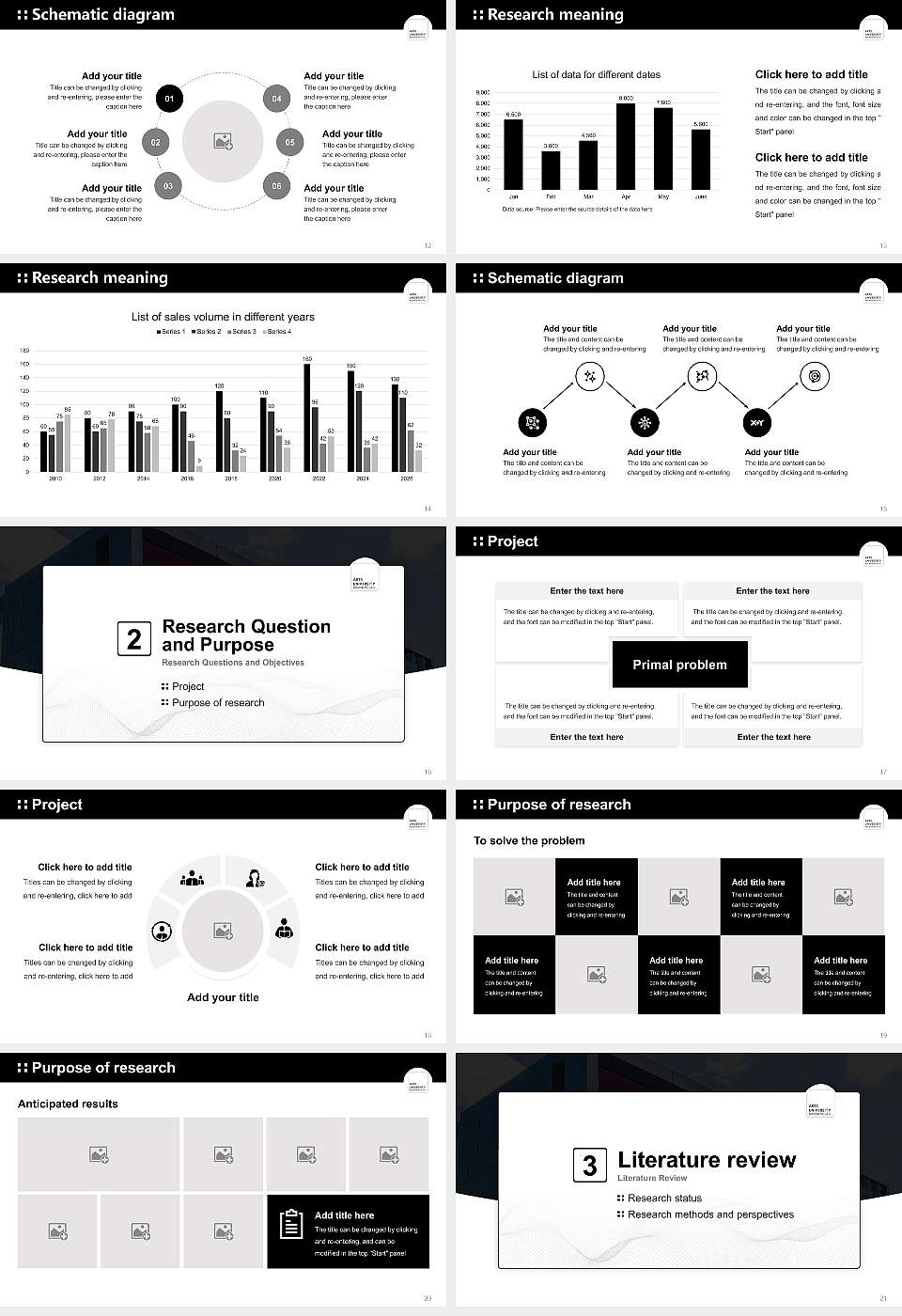 Arts University Bournemouth Graduation Thesis Defense PPT Template16:9 ratio PPT effect preview image3