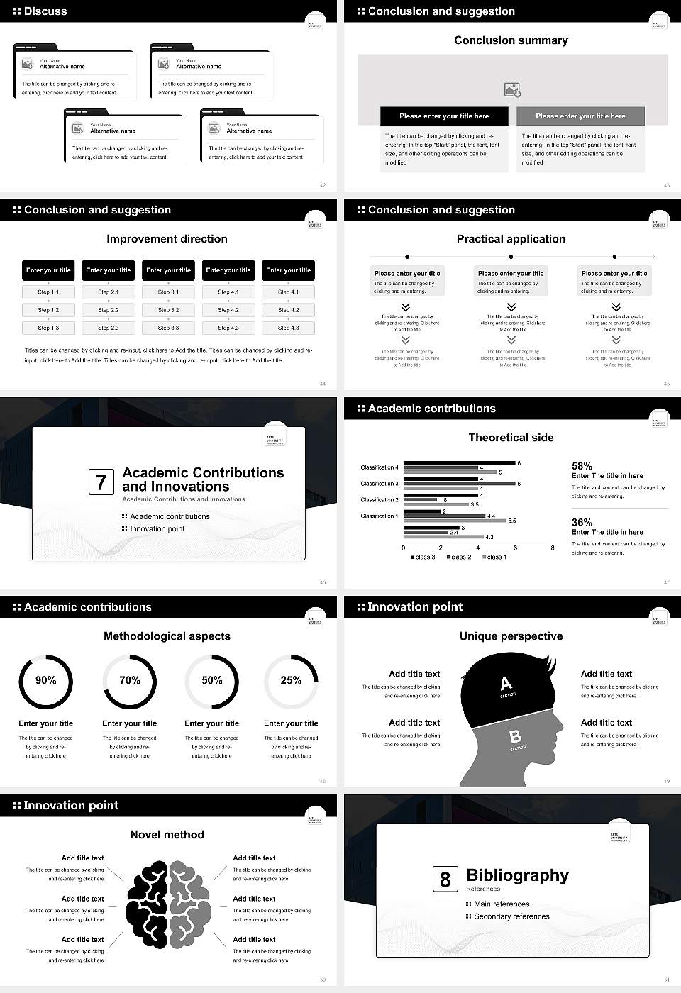 Arts University Bournemouth Graduation Thesis Defense PPT Template16:9 ratio PPT effect preview image6