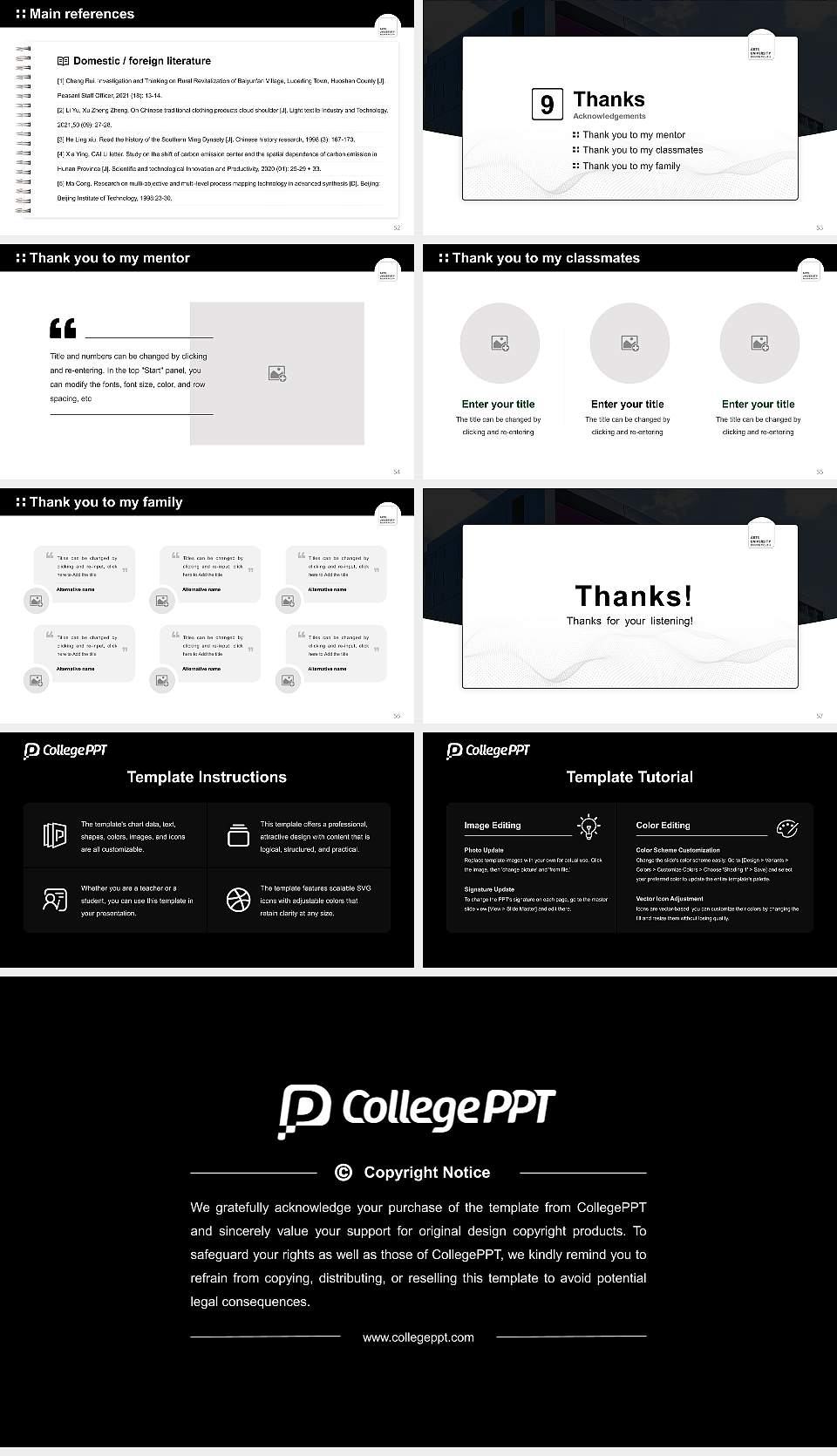 Arts University Bournemouth Graduation Thesis Defense PPT Template16:9 ratio PPT effect preview image7