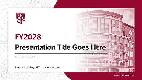 Birkbeck, University of London Academic Presentation/Research Findings Report PPT Template