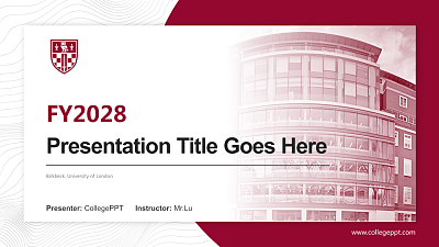 Birkbeck, University of London Academic Presentation/Research Findings Report PPT Template