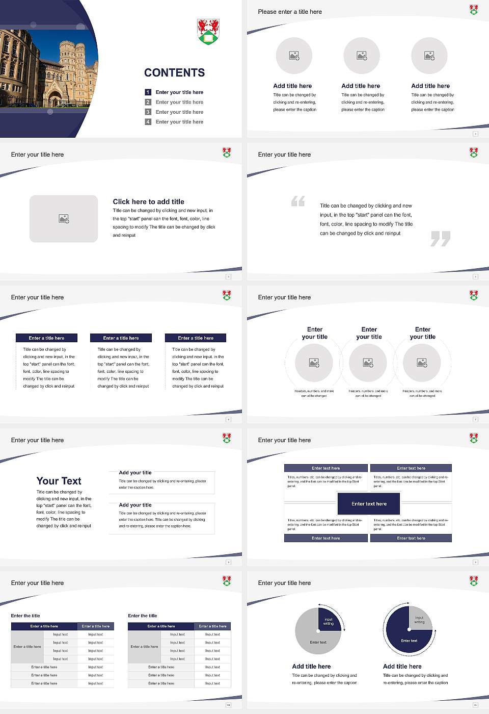 Aberystwyth University Course/Courseware Creation PPT Template16:9 ratio PPT effect preview image2