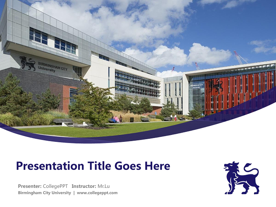 Birmingham City University Course/Courseware Creation PPT Template_Slide preview image1