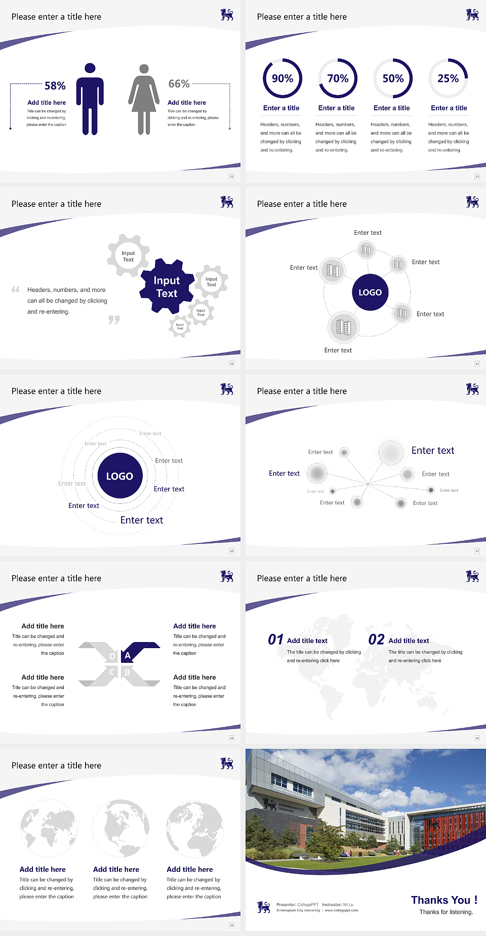 Birmingham City University Course/Courseware Creation PPT Template_Slide preview image4