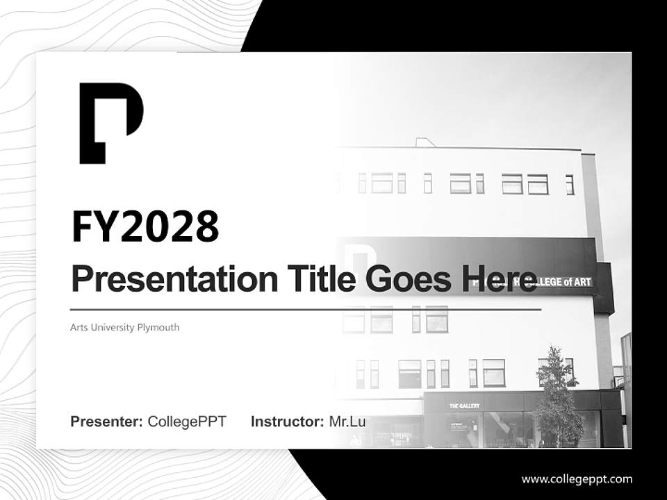 Arts University Plymouth Academic Presentation/Research Findings Report PPT Template4:3 ratio PPT effect preview image5