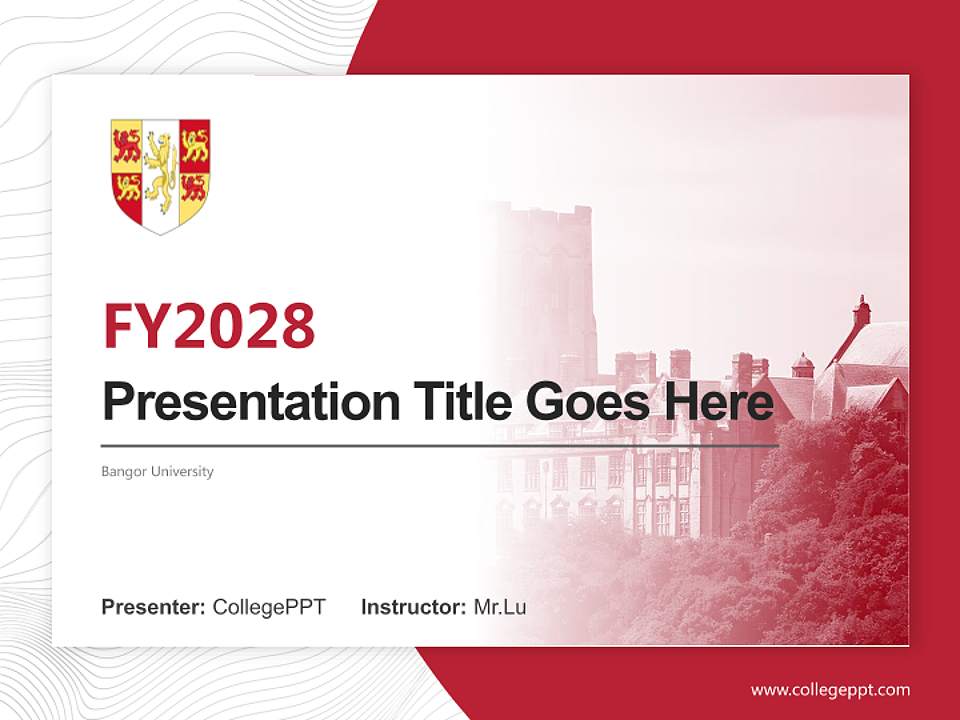 Bangor University Academic Presentation/Research Findings Report PPT Template4:3 ratio PPT effect preview image5