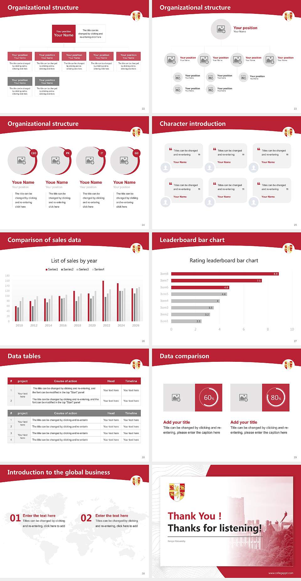 Bangor University Academic Presentation/Research Findings Report PPT Template4:3 ratio PPT effect preview image4