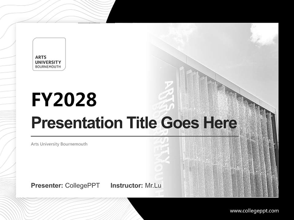 Arts University Bournemouth Academic Presentation/Research Findings Report PPT Template4:3 ratio PPT effect preview image5