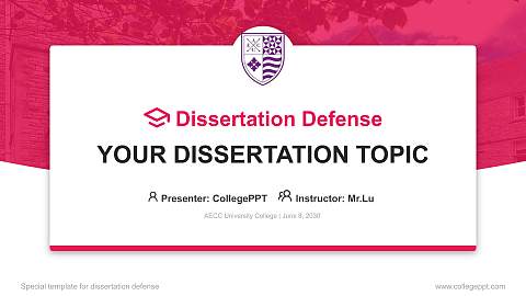 AECC University College Graduation Thesis Defense PPT Template