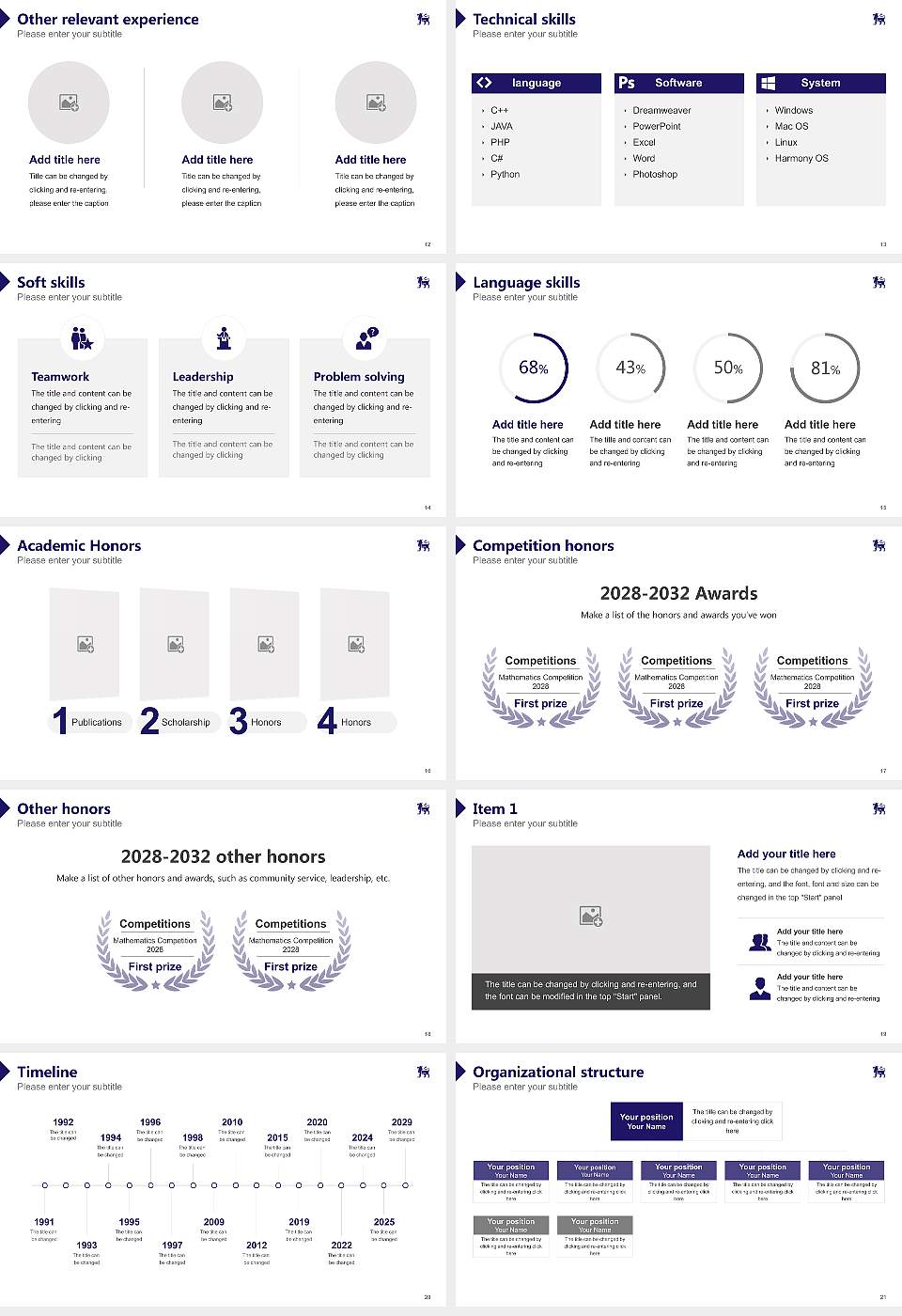 Birmingham City University Resume PPT Template16:9 ratio PPT effect preview image3