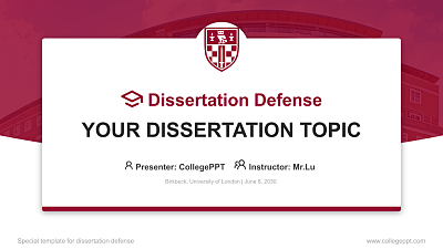 Birkbeck, University of London Graduation Thesis Defense PPT Template