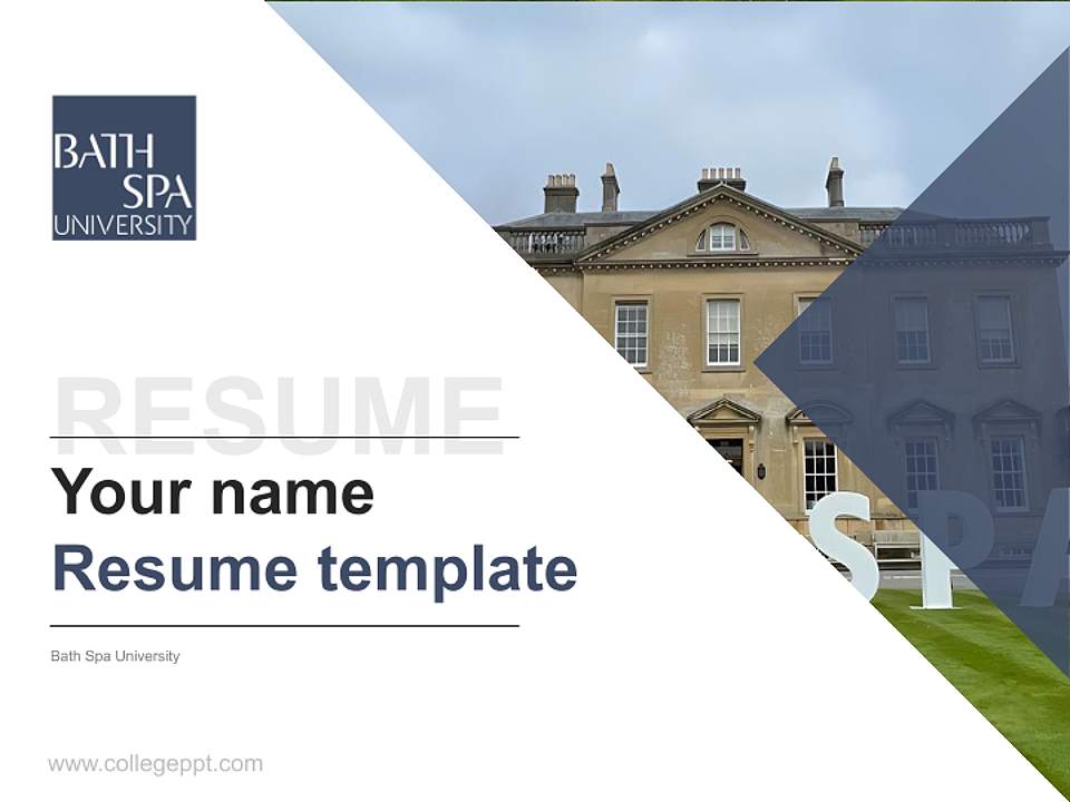 Bath Spa University Resume PPT Template4:3 ratio PPT effect preview image5