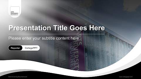 Arts University Bournemouth Lecture Sharing and Networking Event PPT Template