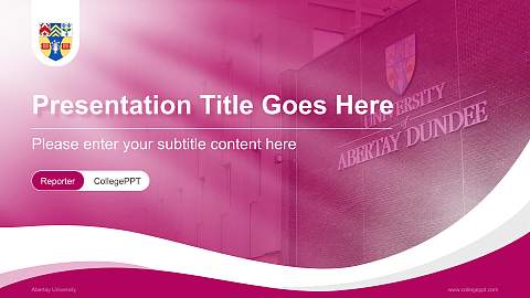 Abertay University Lecture Sharing and Networking Event PPT Template