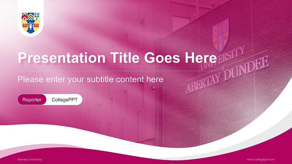 Abertay University Lecture Sharing and Networking Event PPT Template16:9 ratio PPT effect preview image