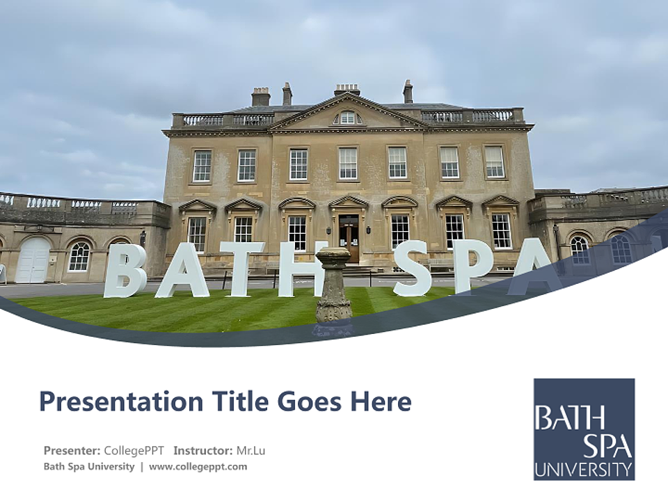 Bath Spa University Course/Courseware Creation PPT Template_Slide preview image1