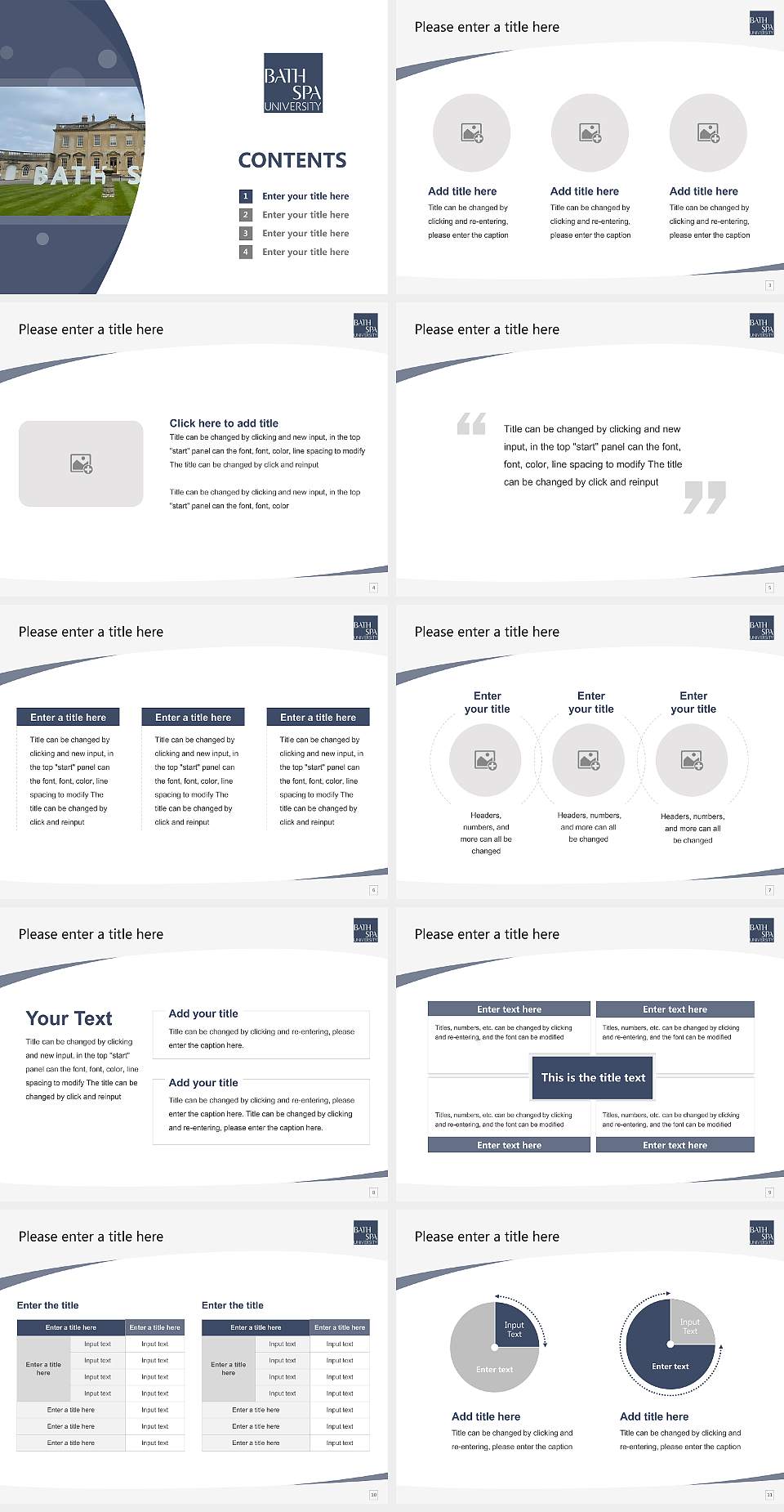 Bath Spa University Course/Courseware Creation PPT Template4:3 ratio PPT effect preview image2