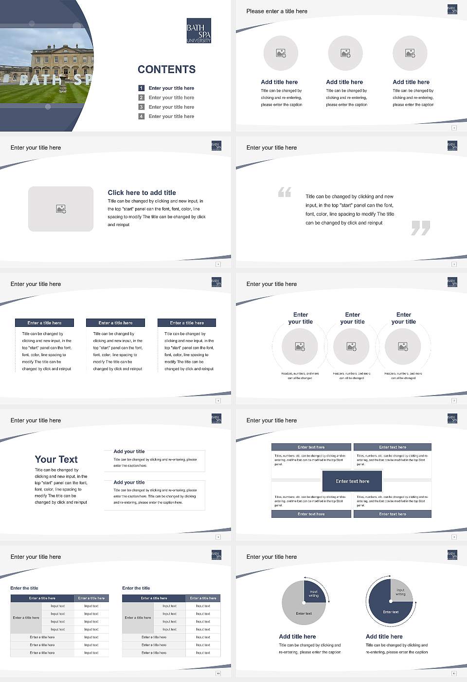 Bath Spa University Course/Courseware Creation PPT Template16:9 ratio PPT effect preview image2