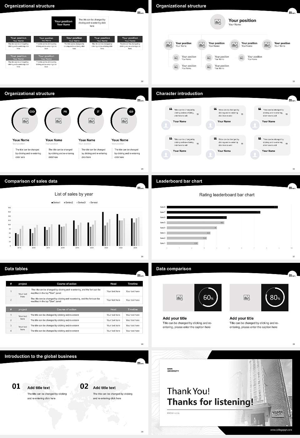 BIMM University Academic Presentation/Research Findings Report PPT Template16:9 ratio PPT effect preview image4
