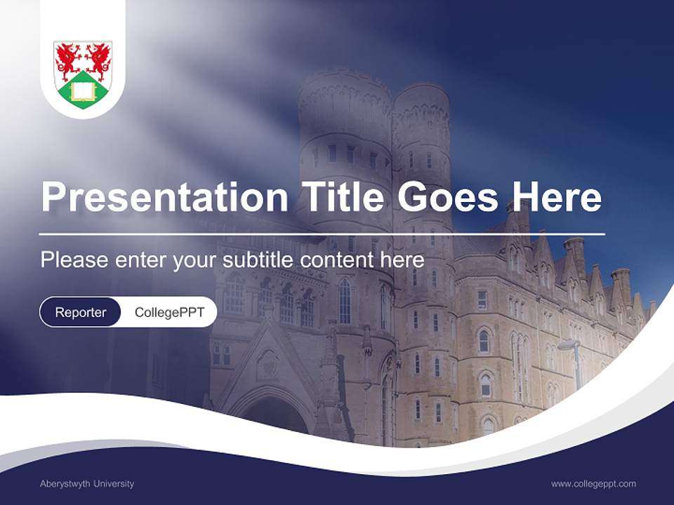 Aberystwyth University Lecture Sharing and Networking Event PPT Template4:3 ratio PPT effect preview image4