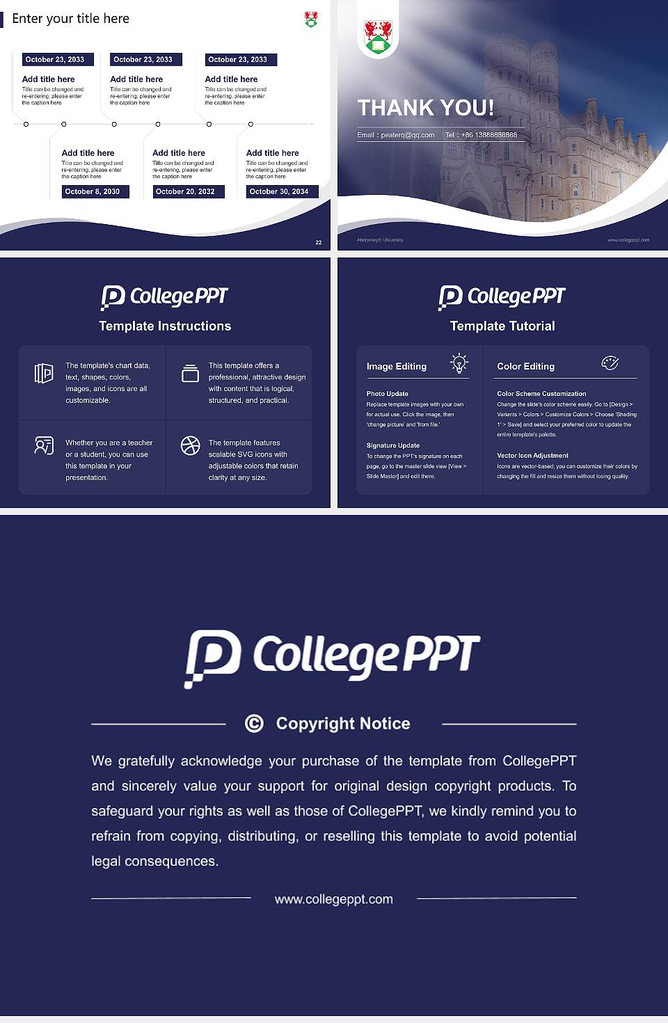 Aberystwyth University Lecture Sharing and Networking Event PPT Template4:3 ratio PPT effect preview image4