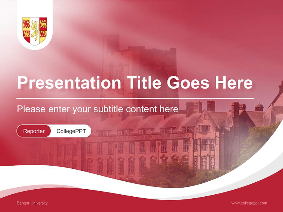 Bangor University Lecture Sharing and Networking Event PPT Template4:3 ratio PPT effect preview image4