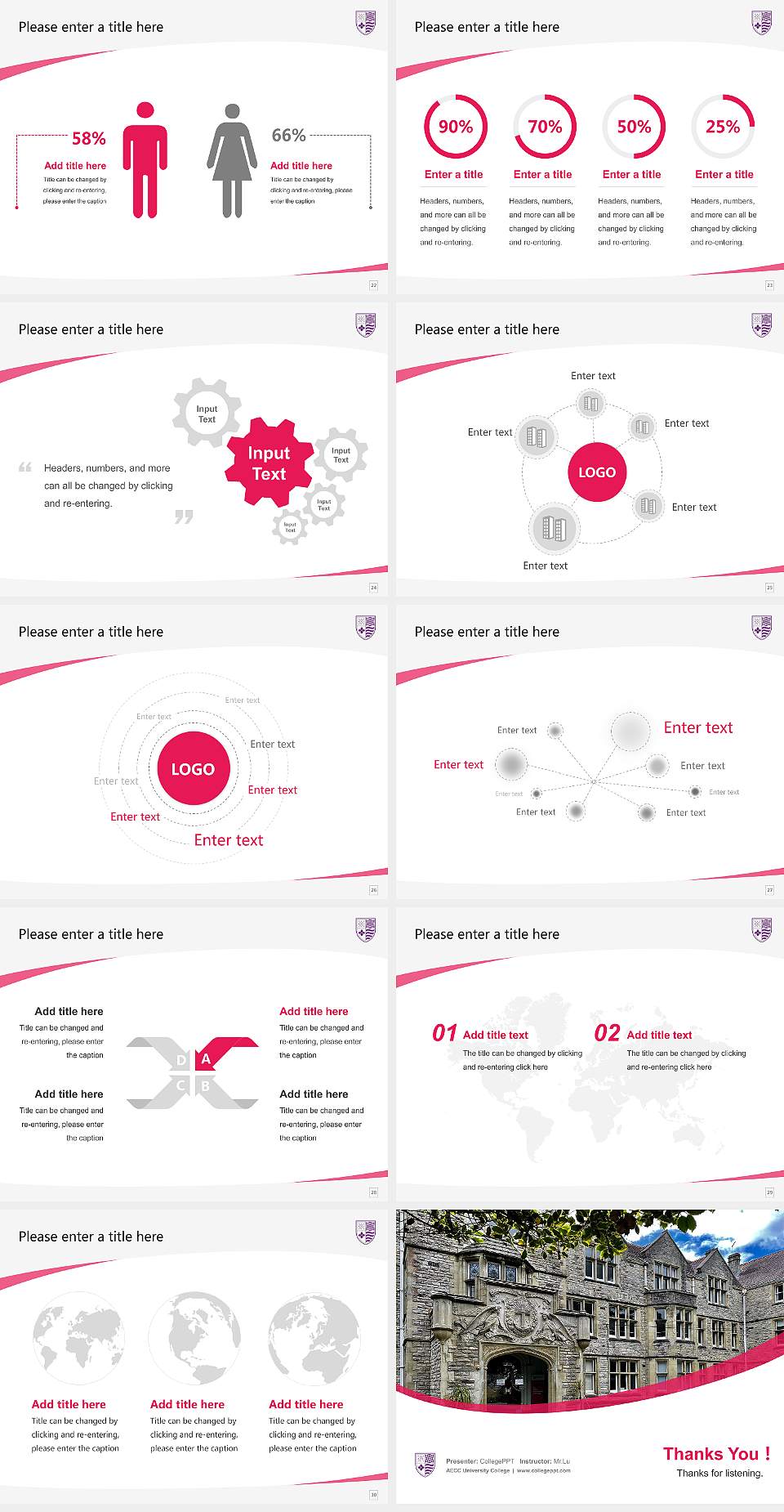 AECC University College Course/Courseware Creation PPT Template4:3 ratio PPT effect preview image4