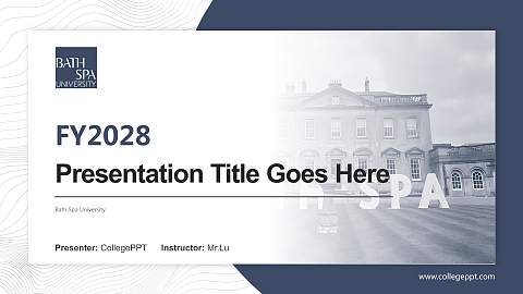 Bath Spa University Academic Presentation/Research Findings Report PPT Template