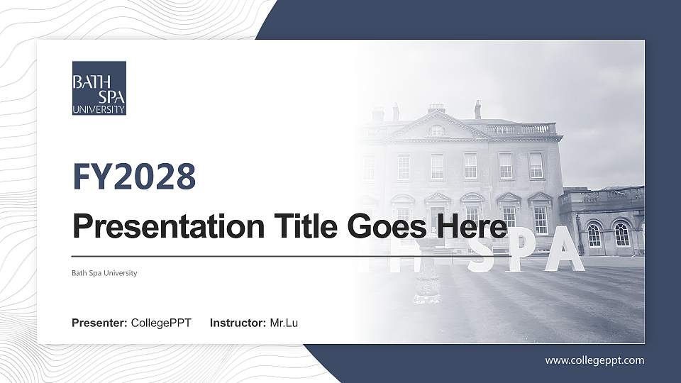 Bath Spa University Academic Presentation/Research Findings Report PPT Template16:9 ratio PPT effect preview image