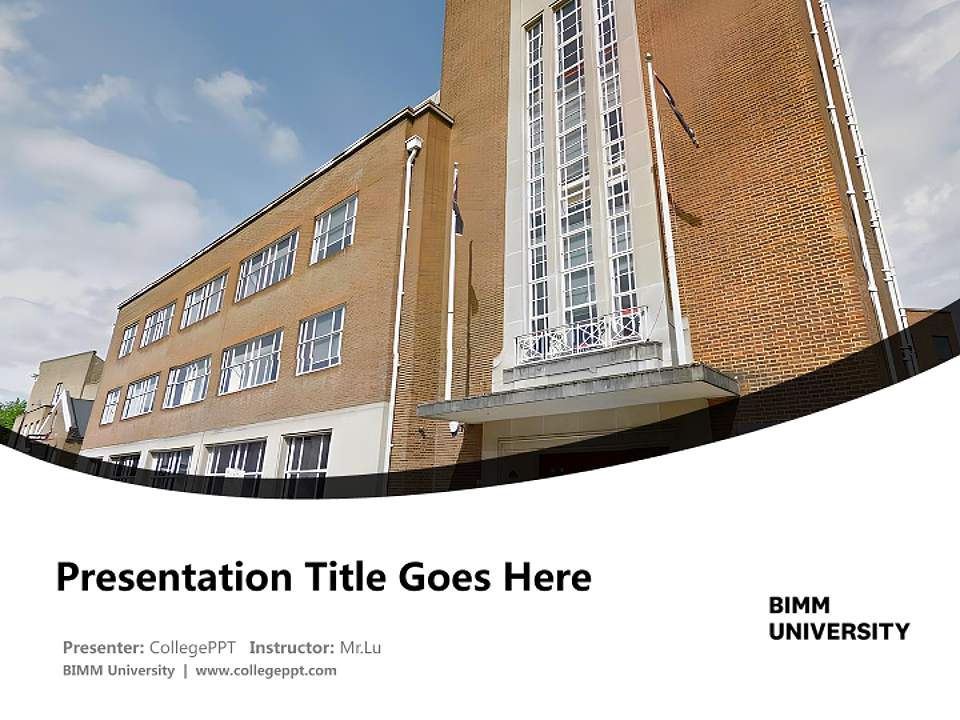 BIMM University Course/Courseware Creation PPT Template4:3 ratio PPT effect preview image5