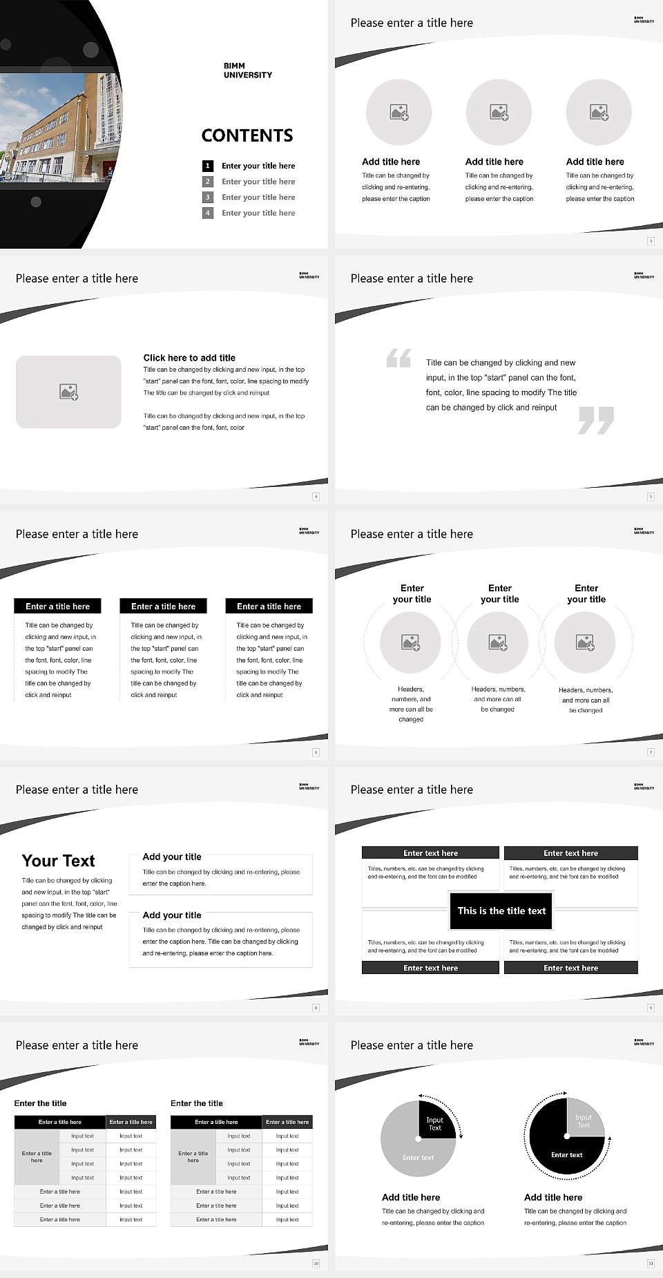 BIMM University Course/Courseware Creation PPT Template4:3 ratio PPT effect preview image2