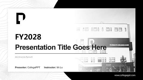 Arts University Plymouth Academic Presentation/Research Findings Report PPT Template
