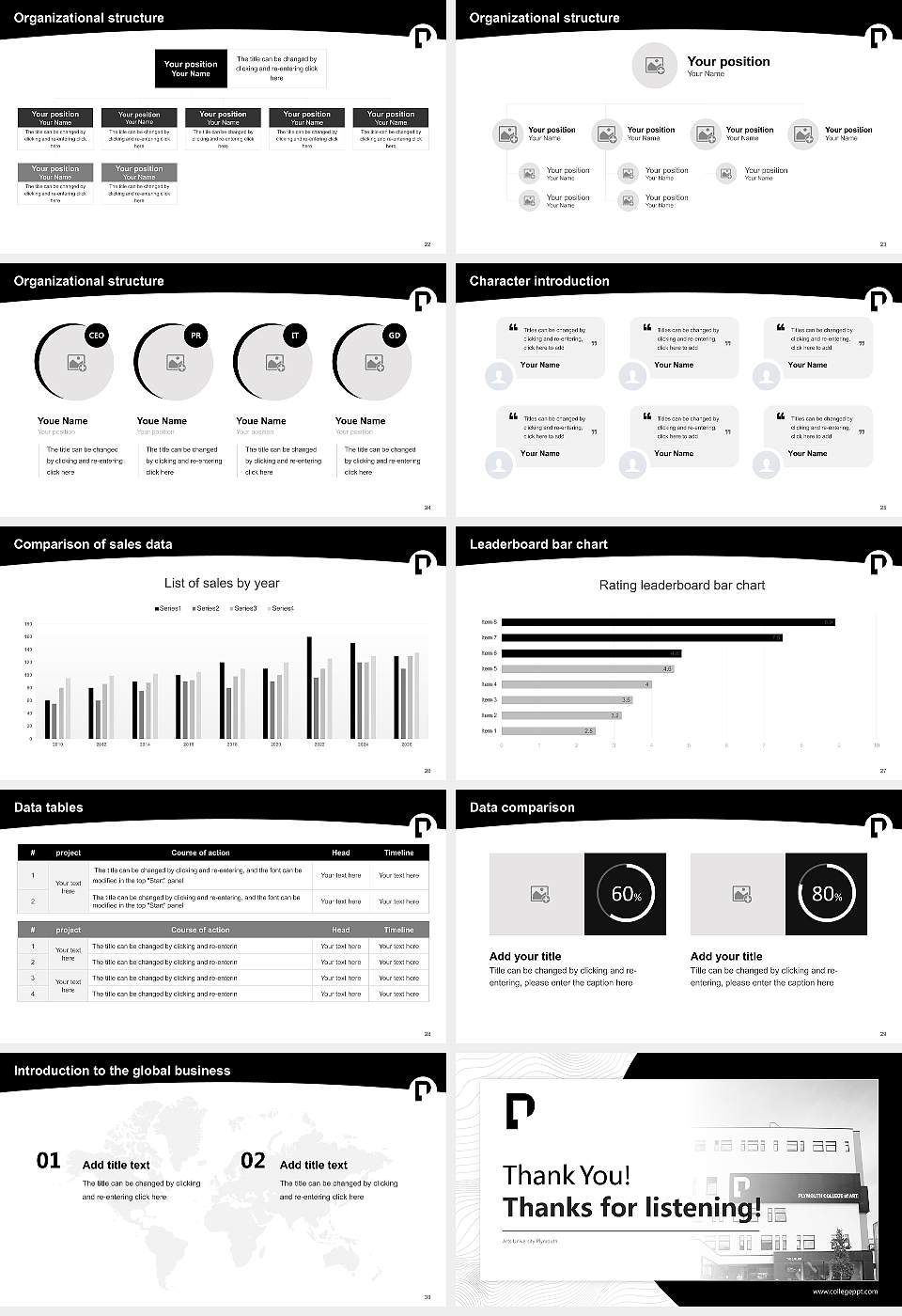 Arts University Plymouth Academic Presentation/Research Findings Report PPT Template16:9 ratio PPT effect preview image4