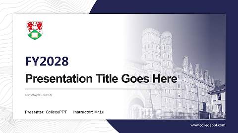 Aberystwyth University Academic Presentation/Research Findings Report PPT Template