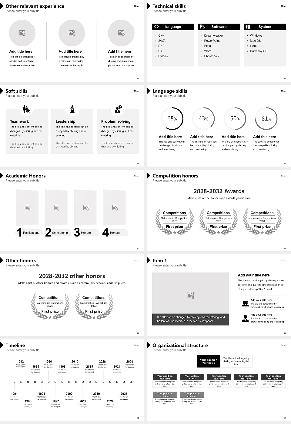 BIMM University Resume PPT Template_Slide preview image3