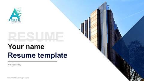Arden University Resume PPT Template