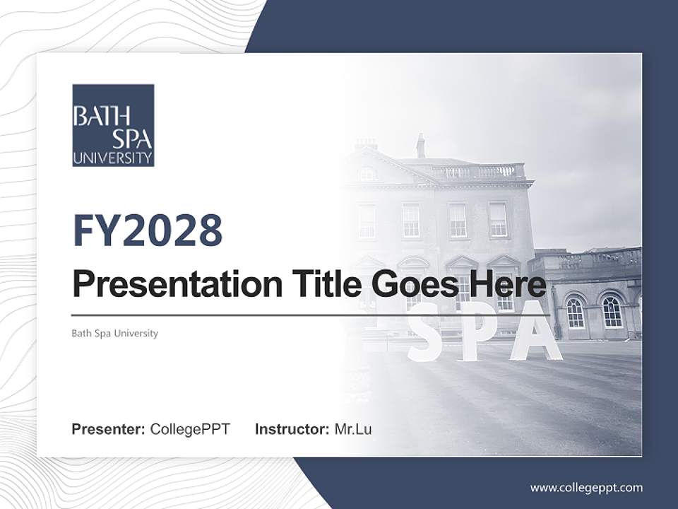 Bath Spa University Academic Presentation/Research Findings Report PPT Template4:3 ratio PPT effect preview image5