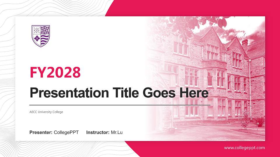 AECC University College Academic Presentation/Research Findings Report PPT Template16:9 ratio PPT effect preview image