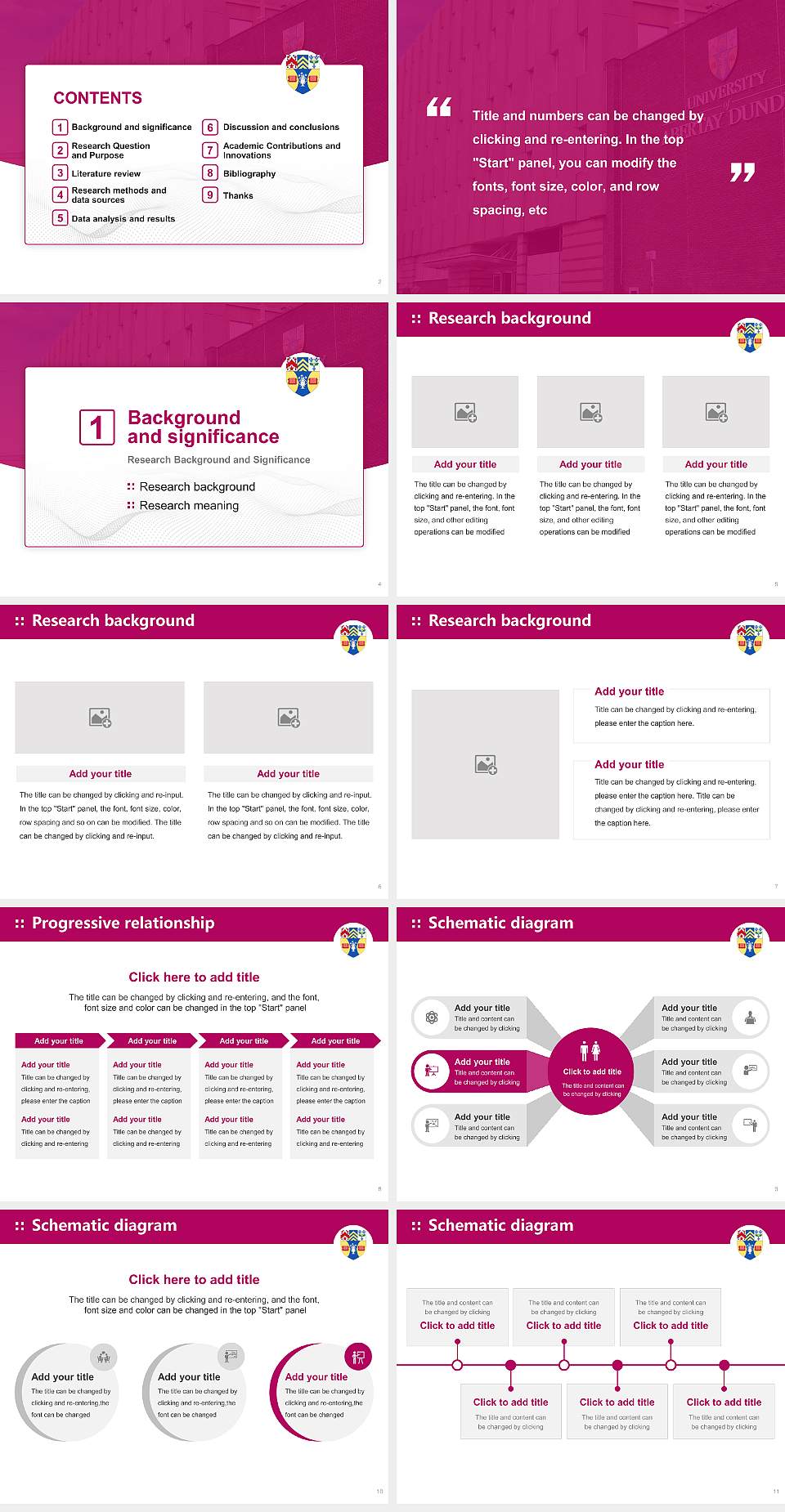 Abertay University Graduation Thesis Defense PPT Template4:3 ratio PPT effect preview image2