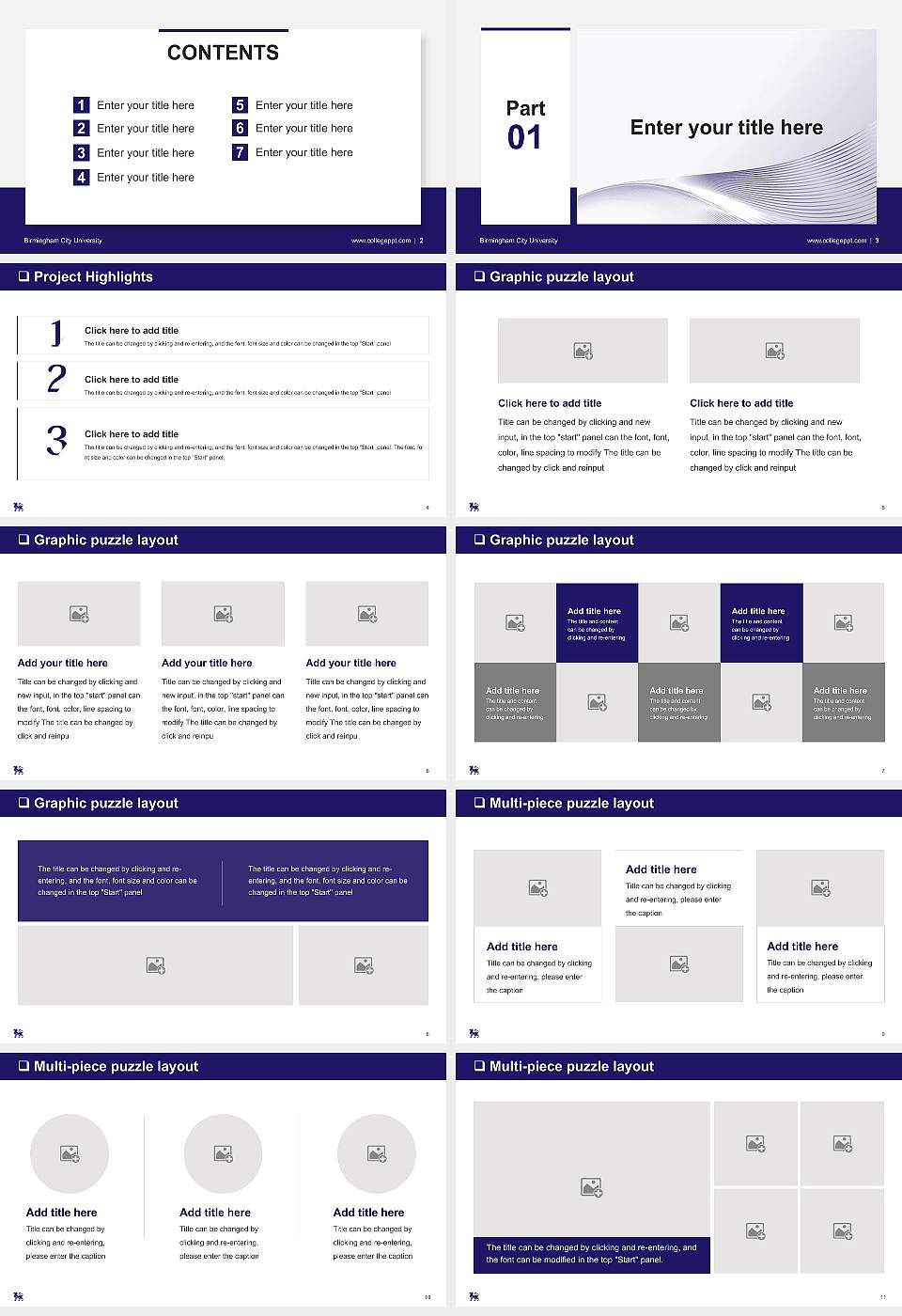 Birmingham City University General Purpose PPT Template16:9 ratio PPT effect preview image2