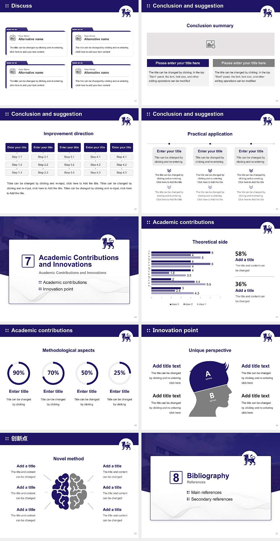 Birmingham City University Graduation Thesis Defense PPT Template4:3 ratio PPT effect preview image6