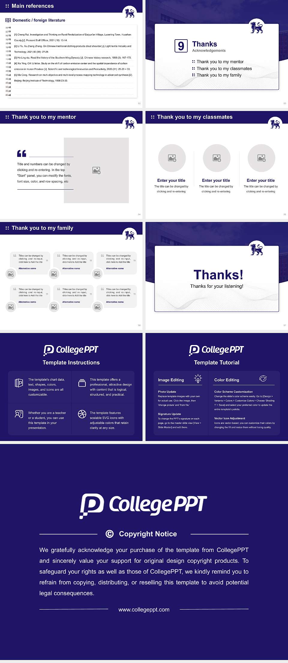 Birmingham City University Graduation Thesis Defense PPT Template4:3 ratio PPT effect preview image7