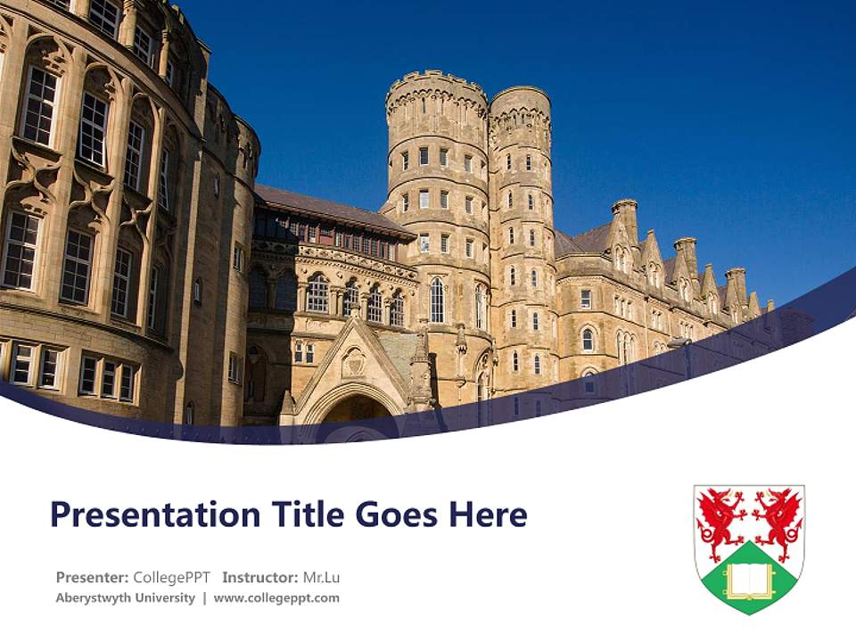 Aberystwyth University Course/Courseware Creation PPT Template4:3 ratio PPT effect preview image5